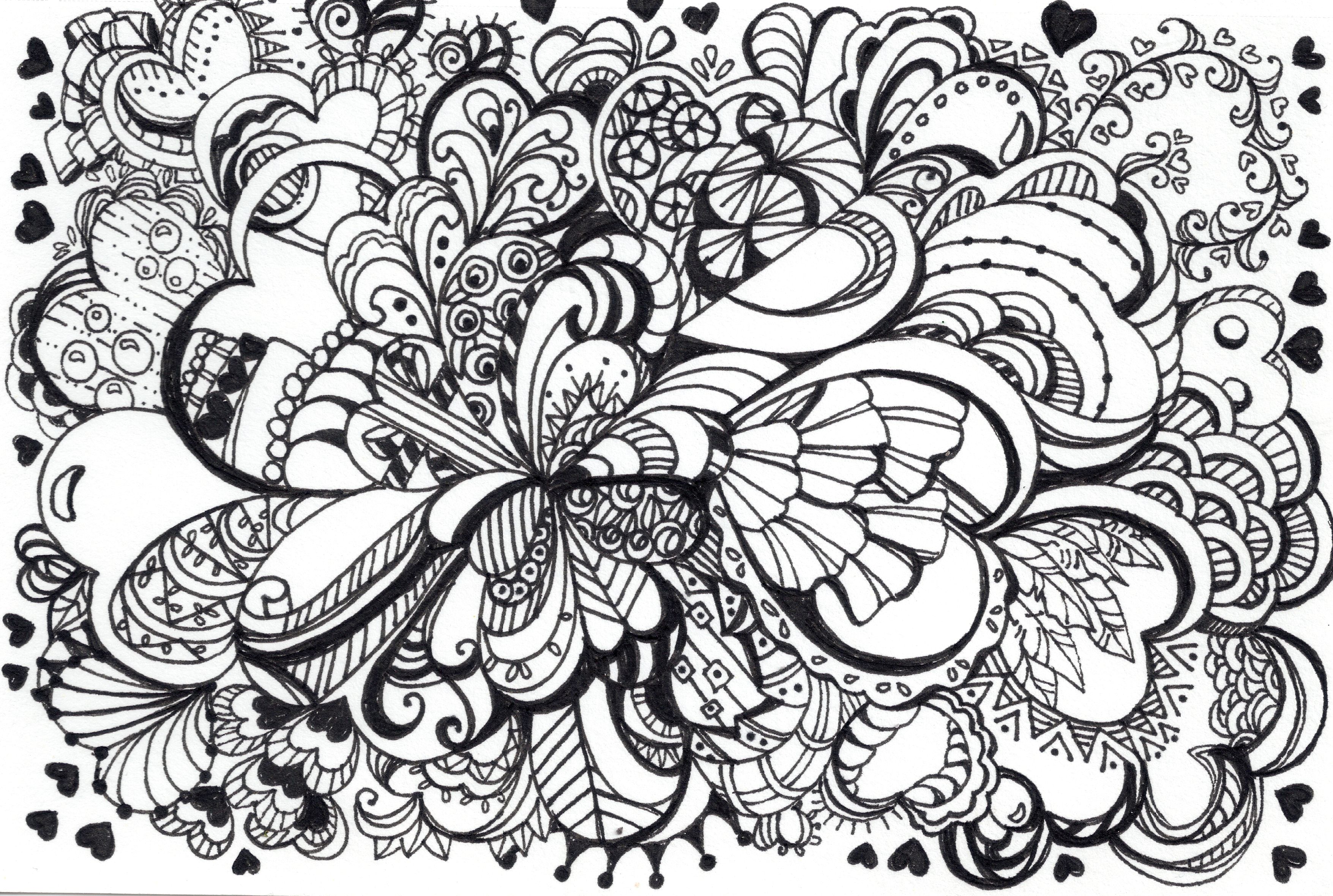 zentangle coloring pages easy sports - photo #30